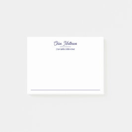 Elegant Navy Blue Script Border Post-it® Notes