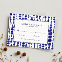 Elegant Navy Blue Shibori Tie Dye Wedding
