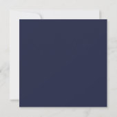 Elegant Navy Blue Signature Script Weddenschap Kaart (Achterkant)