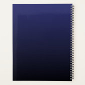 Elegant Navy Blue Silver Appointing Book Planner (Achterkant)