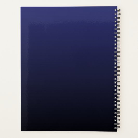 Elegant Navy Blue Silver Appointing Book Planner (Achterkant)