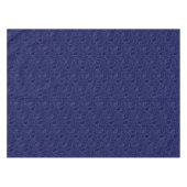 Elegant Navy Blue Silver Floral Pattern Tafelkleed (Voorkant (Horizontaal))