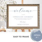 Elegant Navy Blue Unplugged Mariage Affiche de bie