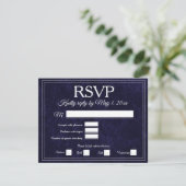 Elegant Navy Blue Velvet RSVP Wedding (Debout devant)