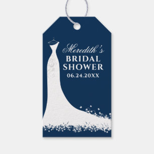 Elegant Navy Blue Wedding Gown Vrijgezellenfeest Cadeaulabel
