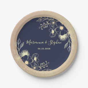 Elegant Navy Blue Wedding Paper Bord
