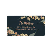 Elegant Navy Botanical Greenery