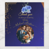 Elegant Navy & Burnt Sinaasappel | Foto Dank u Wijn Etiket (Enkel label)