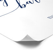 Elegant Navy Calligraphy Cigar Bar Sign Poster (Hoek)