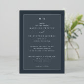 Elegant Navy Calligraphy Invitation Folie Uitnodiging (Staand Voorkant)