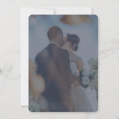 Elegant Navy Dreams: Custom Dark Blue With Photo  Kaart (Achterkant)