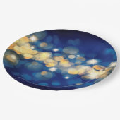 Elegant Navy en Gold Bokeh Quinceañera Papieren Bordje (Gekanteld)