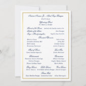 Elegant Navy Faux Gold Border Custom Entourage Kaart (Voorkant)