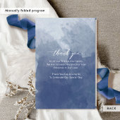 Elegant Navy Folded Wedding Ceremony Program