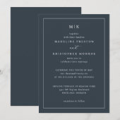 Elegant Navy Formal Invitation (Devant / Derrière)