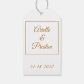 Elegant Navy, Gold en White Gift Label Cadeaulabel (Achterkant)