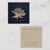 ELEGANT NAVY GOLD LOTUS FLORAL GIFT CERTIFICAAT (Voorkant / Achterkant)