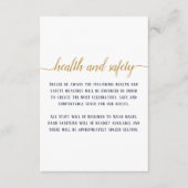 Elegant Navy Gold Script Weddenschap Gezondheidsve Informatiekaartje (Voorkant)