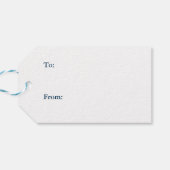 Elegant Navy Joy Faux Folie kerstavond Cadeaulabel (Achterkant Horizontaal)