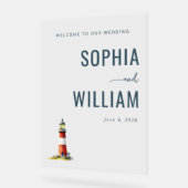 Elegant Navy Lighthouse (Angle)