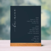 Elegant Navy Minimalist Bar Menu (Neutre)