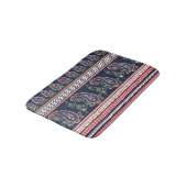Elegant Navy Paisley: Tijdloos grensontwerp Badmat (Gekanteld)