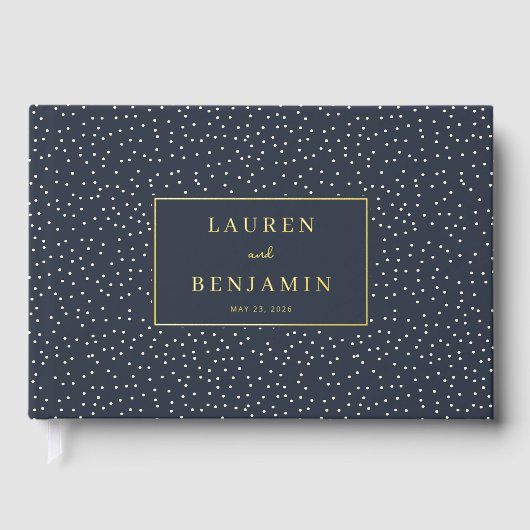 Elegant Navy Polka Dots (Recto)