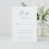 Elegant Navy RSVP Card (Debout devant)
