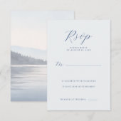 Elegant Navy RSVP Card (Devant / Derrière)