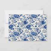 Elegant Navy RSVP Card (Dos)