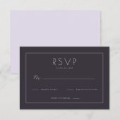 Elegant Navy RSVP Card (Devant / Derrière)