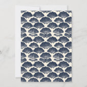 Elegant Navy Seashell Wedding Invitation (Dos)