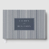 Elegant Navy Striped Rectangle (Recto)