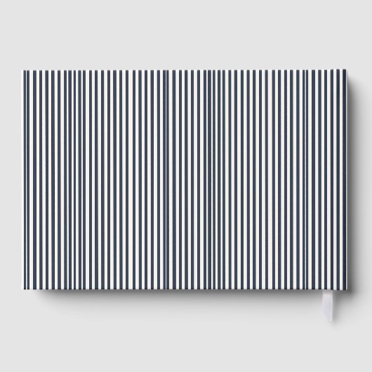 Elegant Navy Striped Rectangle (Verso)