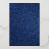 Elegant Navy Wit Waterverf Rozen Bruiloft Folie Uitnodiging (Achterkant)