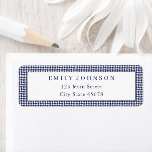 Elegant Navyblauw Hondsdraught Retouradres Etiket