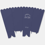 Elegant Navyblauw Verloofdete Personalized Bedankdoosjes (Ongevouwen)