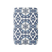 Elegant Nederlands Delft Blue Floral Pattern Badmat (Voorkant Verticaal)