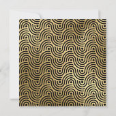 Elegant negentig gouden script zwart 90ste verjaar kaart (Achterkant)