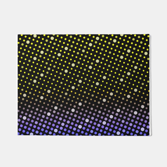 Elegant Neon Gglowpolka stipt glitterpatroon Deurmat (Voorkant)