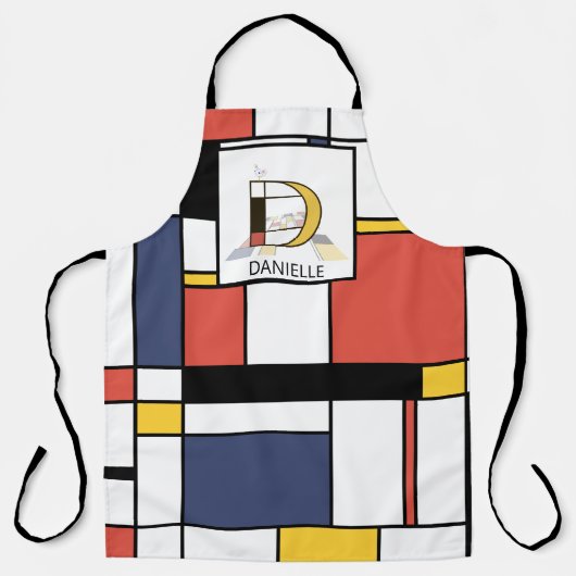 Elegant Neoplasticisme Style Monogram. Brief D Schort (Voorkant)