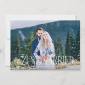  Elegant net getrouwd bruiloft foto Aankondiging (Voorkant)