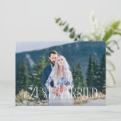  Elegant net getrouwd bruiloft foto Aankondiging (Staand voorkant)