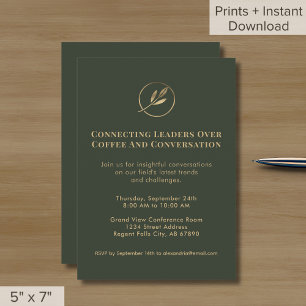 Elegant Networking Event Invitation Logo Kaart