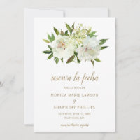 Elegant neutraal Floral White Ivory Gold Spain