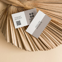 Elegant Neutraal Grijs Minimalistisch QR Code Mode