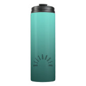 Elegant neutraal verloop Blauwgroen met aangepaste Thermosbeker (Voorkant)