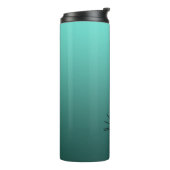 Elegant neutraal verloop Blauwgroen met aangepaste Thermosbeker (Gedraaid links)