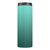 Elegant neutraal verloop Blauwgroen met aangepaste Thermosbeker (Achterkant)