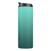 Elegant neutraal verloop Blauwgroen met aangepaste Thermosbeker (Geroteerd rechts)